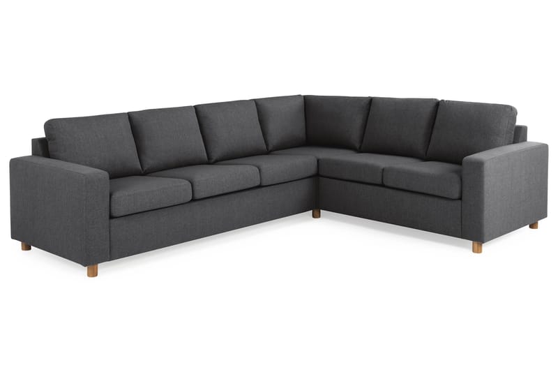 Crazy 5-personers Vendbar L-formet Large Hjørnesofa i Stof - Mørkegrå - Møbler - Sofaer - Hjørnesofa