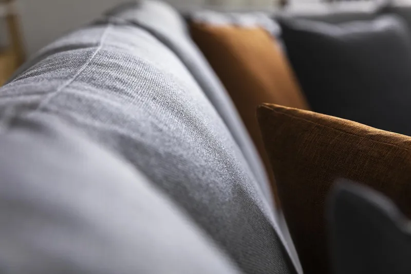 Crazy 5-personers Vendbar L-formet Large Hjørnesofa i Stof - Grå - Møbler - Sofaer - Hjørnesofa