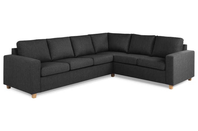 Crazy 5-personers Vendbar L-formet Large Hjørnesofa i Stof - Antracit - Møbler - Sofaer - Hjørnesofa