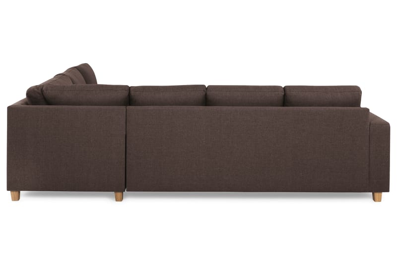 Crazy 5-personers Vendbar L-formet Large Hjørnesofa i Stof - Brun - Møbler - Sofaer - Hjørnesofa