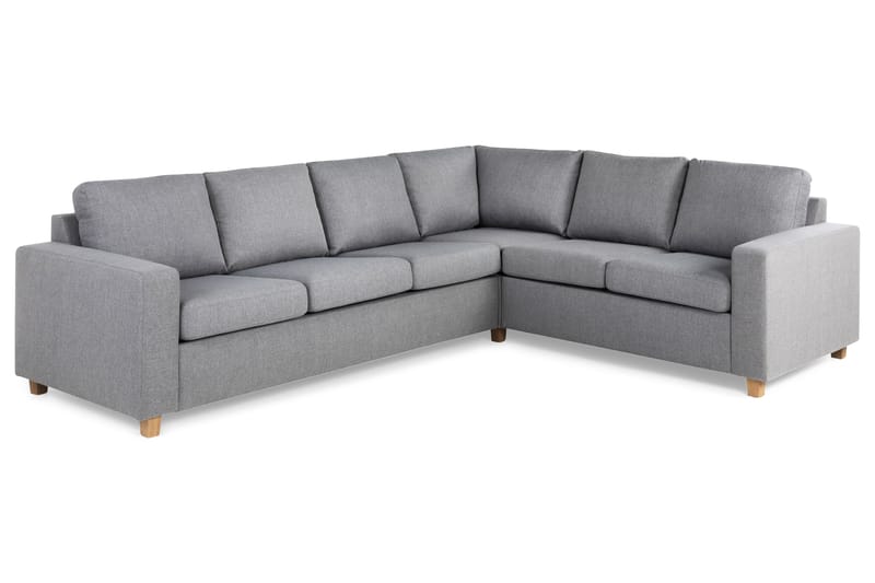 Crazy 5-personers Vendbar L-formet Large Hjørnesofa i Stof - Grå - Møbler - Sofaer - Hjørnesofa