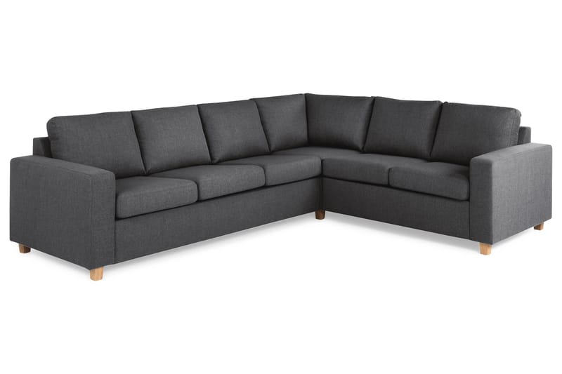 Crazy 5-personers Vendbar L-formet Large Hjørnesofa i Stof - Mørkegrå - Møbler - Sofaer - Hjørnesofa