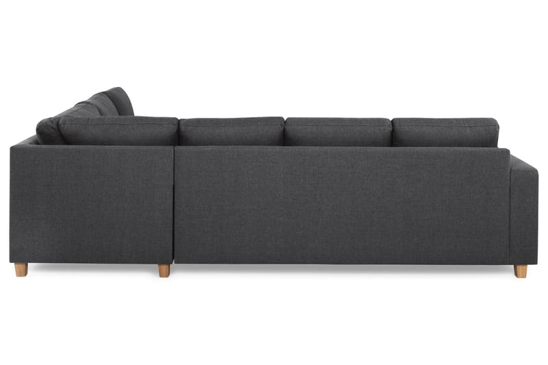Crazy 5-personers Vendbar L-formet Large Hjørnesofa i Stof - Mørkegrå - Møbler - Sofaer - Hjørnesofa