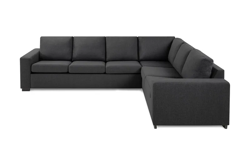 Crazy 5-personers Vendbar L-formet Large Hjørnesofa i Stof - Mørkegrå - Møbler - Sofaer - Hjørnesofa