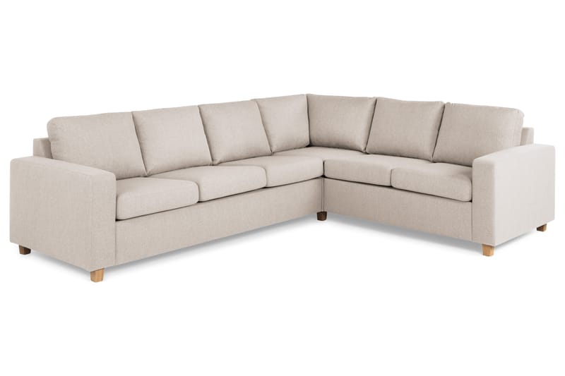 Crazy 5-personers Vendbar L-formet Large Hjørnesofa i Stof - Beige - Møbler - Sofaer - Hjørnesofa