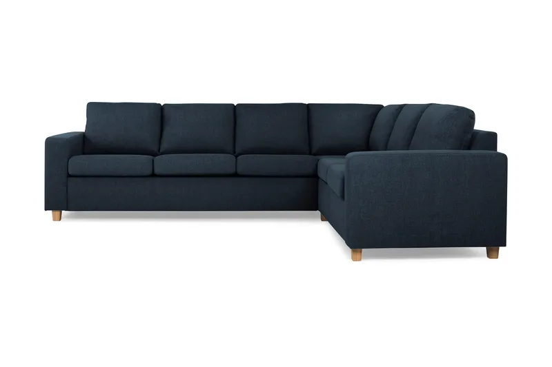 Crazy 5-personers Vendbar L-formet Large Hjørnesofa i Stof, Blå