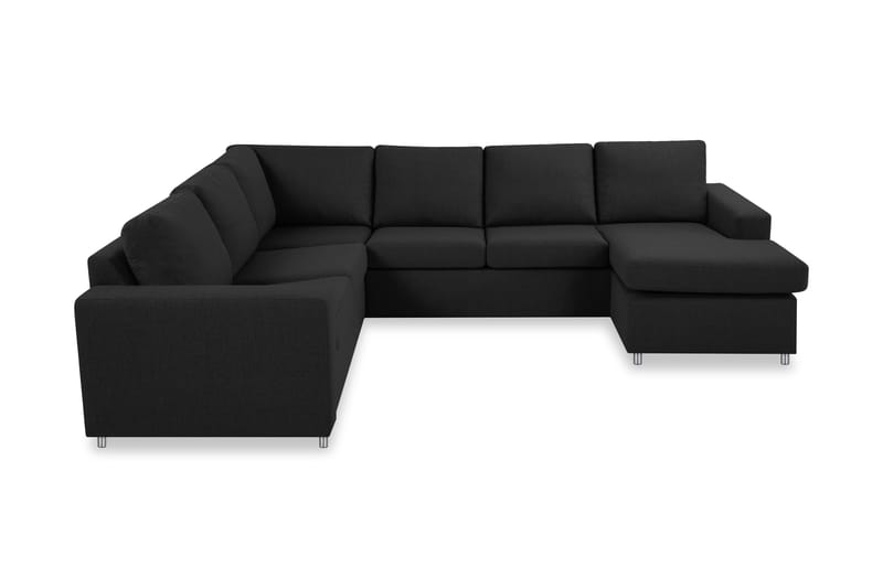Crazy 5-personers Venstrevendt U-formet Hjørnesofa med Chaiselong i Stof - Antracit - Møbler - Sofaer - Hjørnesofa - Hjørnesofa med chaiselong