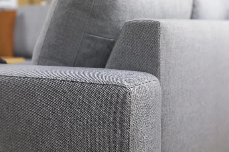 Crazy 5-personers Vendbar L-formet Large Hjørnesofa i Stof - Grå - Møbler - Sofaer - Hjørnesofa