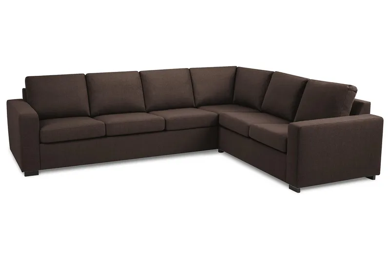 Crazy 5-personers Vendbar L-formet Large Hjørnesofa i Stof - Brun - Møbler - Sofaer - Hjørnesofa