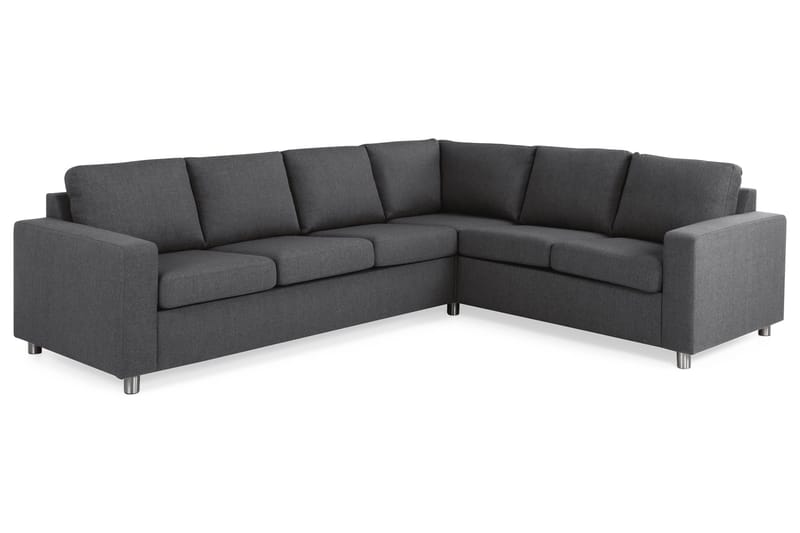Crazy 5-personers Vendbar L-formet Large Hjørnesofa i Stof - Mørkegrå - Møbler - Sofaer - Hjørnesofa