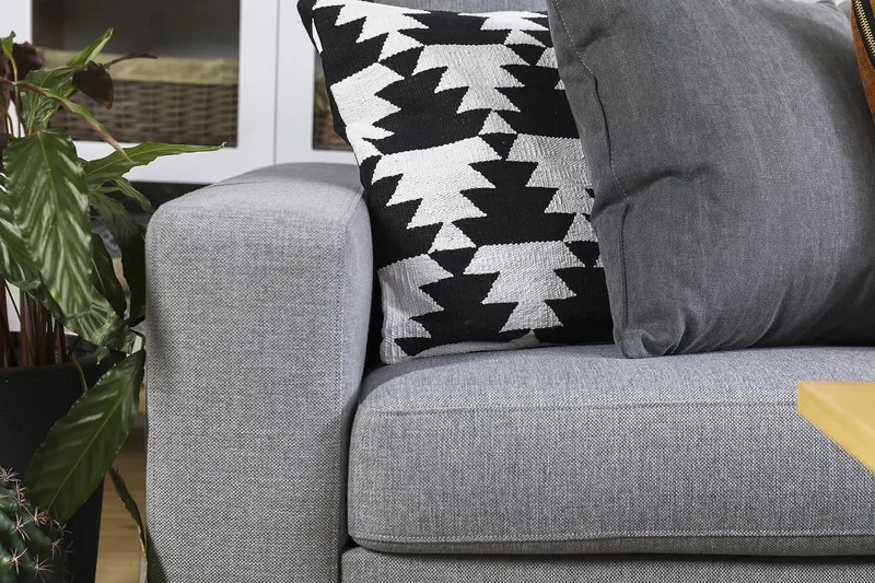 Crazy 5-personers Vendbar L-formet Large Hjørnesofa i Stof - Grå - Møbler - Sofaer - Hjørnesofa