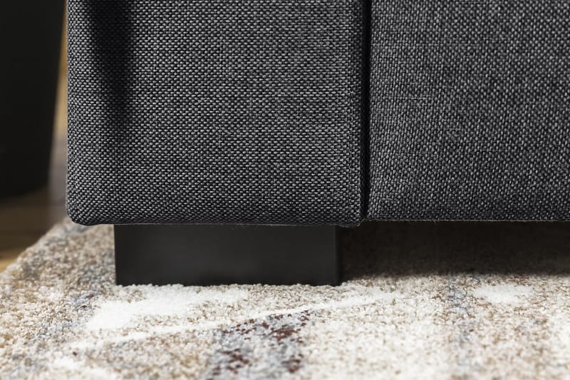 Crazy 5-personers Vendbar L-formet Large Hjørnesofa i Stof - Mørkegrå - Møbler - Sofaer - Hjørnesofa