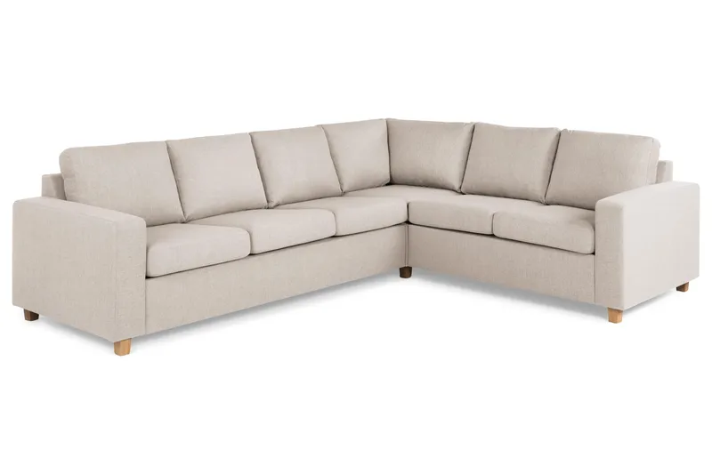 Crazy 5-personers Vendbar L-formet Large Hjørnesofa i Stof - Beige - Møbler - Sofaer - Hjørnesofa