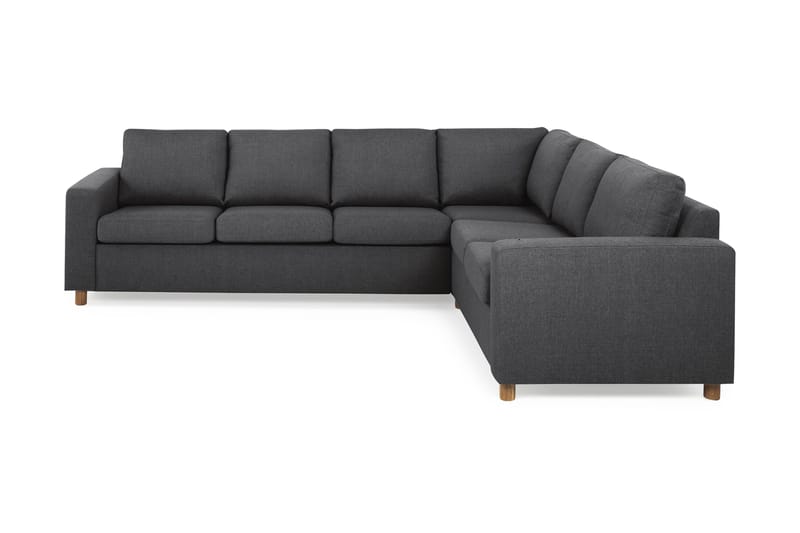 Crazy 5-personers Vendbar L-formet Large Hjørnesofa i Stof, Mørkegrå