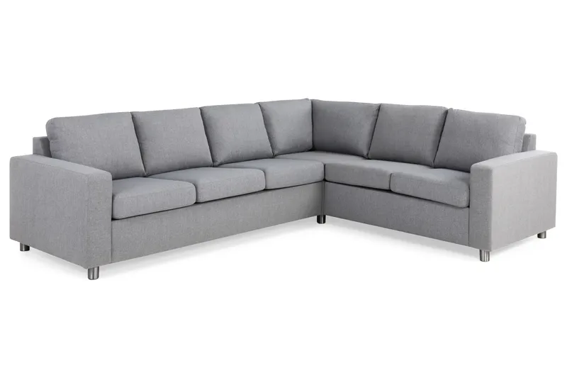 Crazy 5-personers Vendbar L-formet Large Hjørnesofa i Stof - Grå - Møbler - Sofaer - Hjørnesofa
