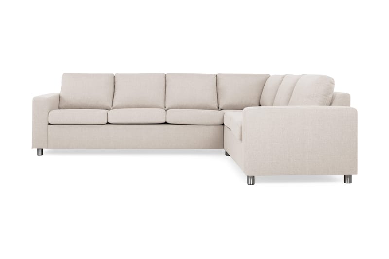Crazy 5-personers Vendbar L-formet Large Hjørnesofa i Stof - Beige - Møbler - Sofaer - Hjørnesofa