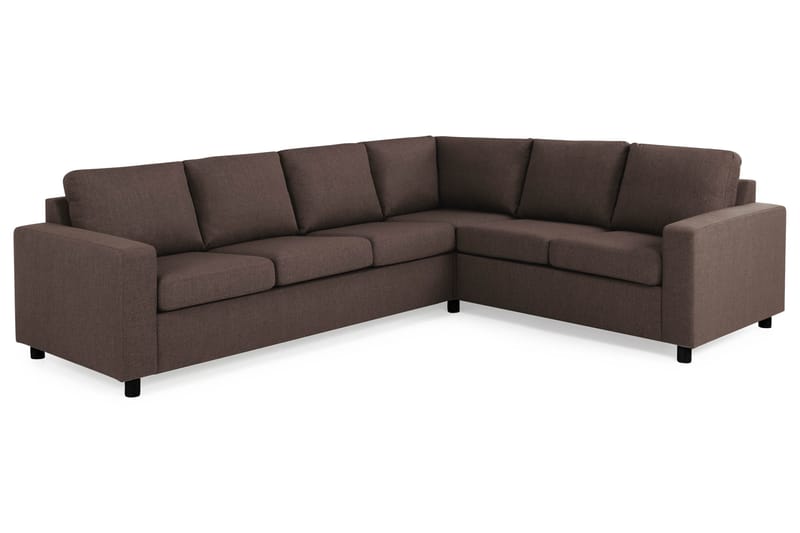 Crazy 5-personers Vendbar L-formet Large Hjørnesofa i Stof - Brun - Møbler - Sofaer - Hjørnesofa