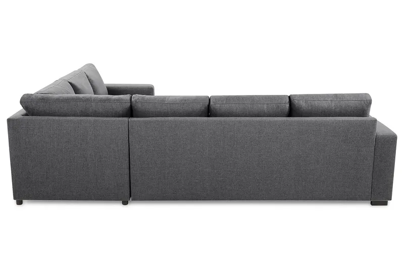 Crazy 5-personers Venstrevendt U-formet Hjørnesofa med Chaiselong i Stof - Mørkegrå - Møbler - Sofaer - Hjørnesofa - Hjørnesofa med chaiselong