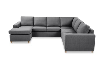 Crazy 5-personers Venstrevendt U-formet Hjørnesofa med Chaiselong i Stof