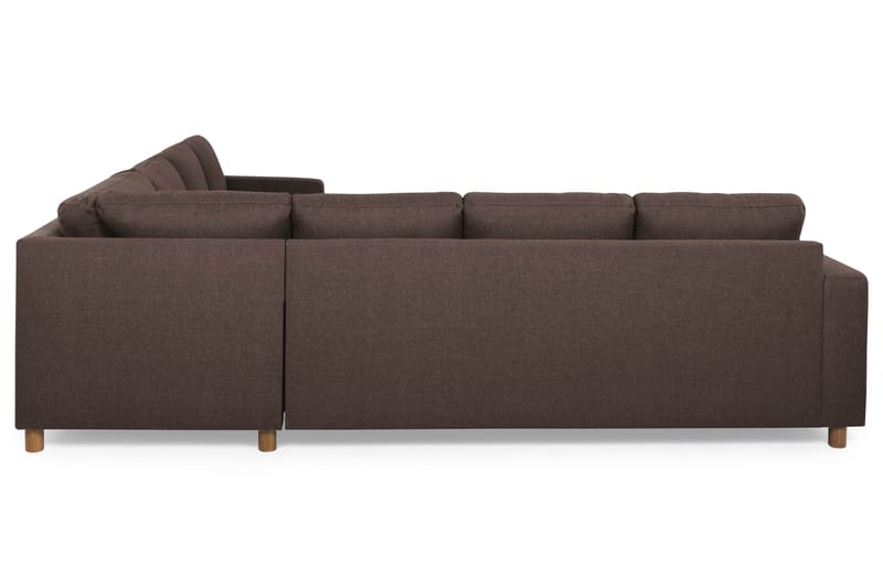 Crazy 6-personers Vendbar L-formet X-Large Hjørnesofa i Stof - Brun - Møbler - Sofaer - Hjørnesofa