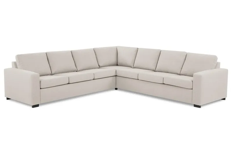 Crazy 6-personers Vendbar L-formet X-Large Hjørnesofa i Stof - Beige - Møbler - Sofaer - Hjørnesofa