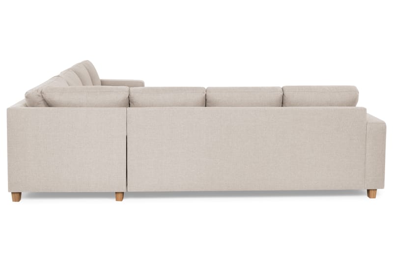 Crazy 6-personers Venstrevendt U-formet Large Hjørnesofa med Chaiselong i Stof - Beige - Møbler - Sofaer - Hjørnesofa - Hjørnesofa med chaiselong