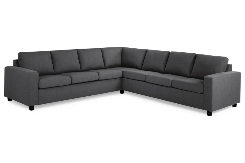 Crazy 6-personers Vendbar L-formet X-Large Hjørnesofa i Stof - Mørkegrå - Møbler - Sofaer - Hjørnesofa