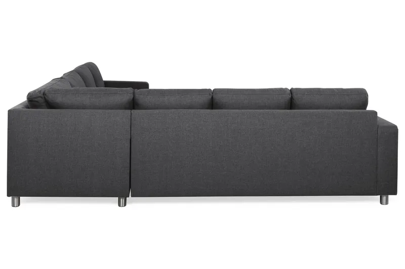 Crazy 6-personers Vendbar L-formet X-Large Hjørnesofa i Stof - Mørkegrå - Møbler - Sofaer - Hjørnesofa
