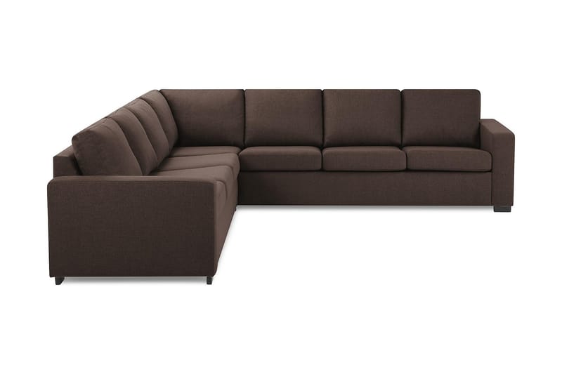 Crazy 6-personers Vendbar L-formet X-Large Hjørnesofa i Stof - Brun - Møbler - Sofaer - Hjørnesofa