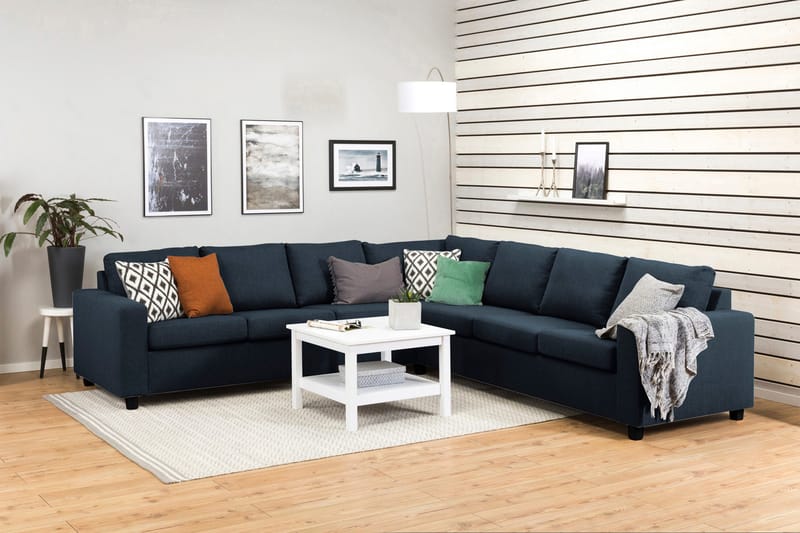 Crazy 6-personers Vendbar L-formet X-Large Hjørnesofa i Stof - Blå - Møbler - Sofaer - Hjørnesofa