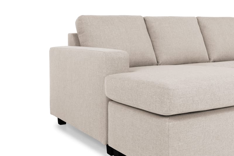 Crazy 6-personers Venstrevendt U-formet Large Hjørnesofa med Chaiselong i Stof - Beige - Møbler - Sofaer - Hjørnesofa - Hjørnesofa med chaiselong