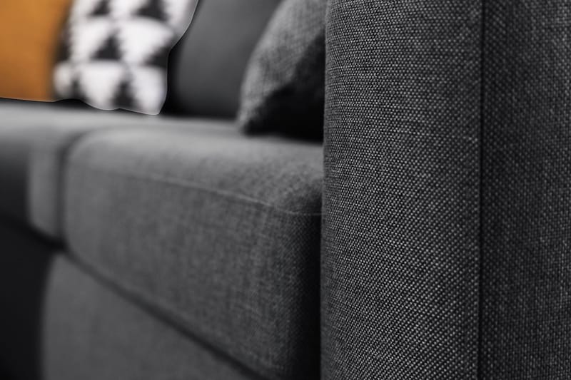 Crazy 6-personers Vendbar L-formet X-Large Hjørnesofa i Stof - Mørkegrå - Møbler - Sofaer - Hj�ørnesofa
