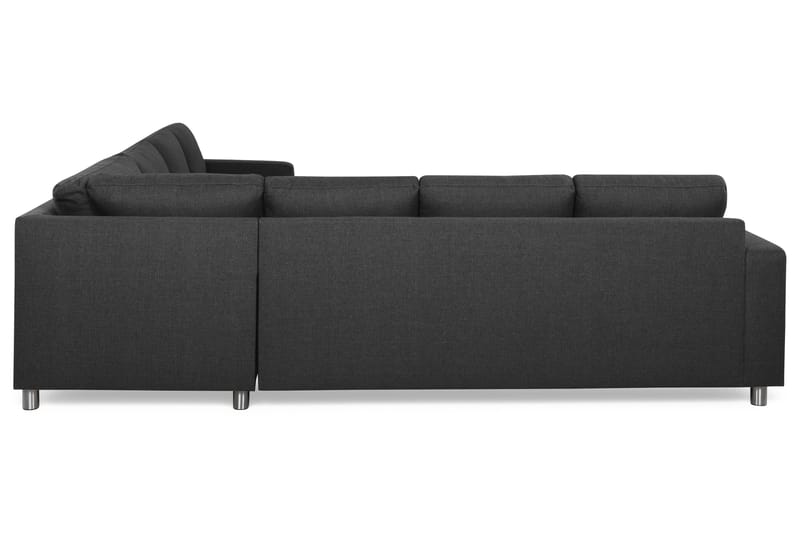 Crazy 6-personers Venstrevendt U-formet Large Hjørnesofa med Chaiselong i Stof - Antracit - Møbler - Sofaer - Hjørnesofa - Hjørnesofa med chaiselong