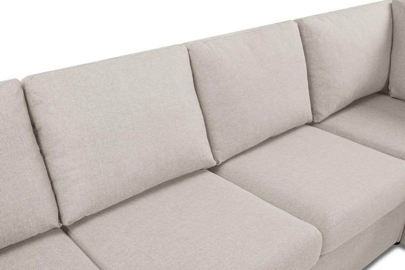Crazy 6-personers Venstrevendt U-formet Large Hjørnesofa med Chaiselong i Stof - Beige - Møbler - Sofaer - Hjørnesofa - Hjørnesofa med chaiselong