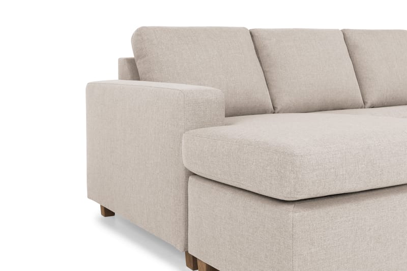Crazy 6-personers Venstrevendt U-formet Large Hjørnesofa med Chaiselong i Stof - Beige - Møbler - Sofaer - Hjørnesofa - Hjørnesofa med chaiselong