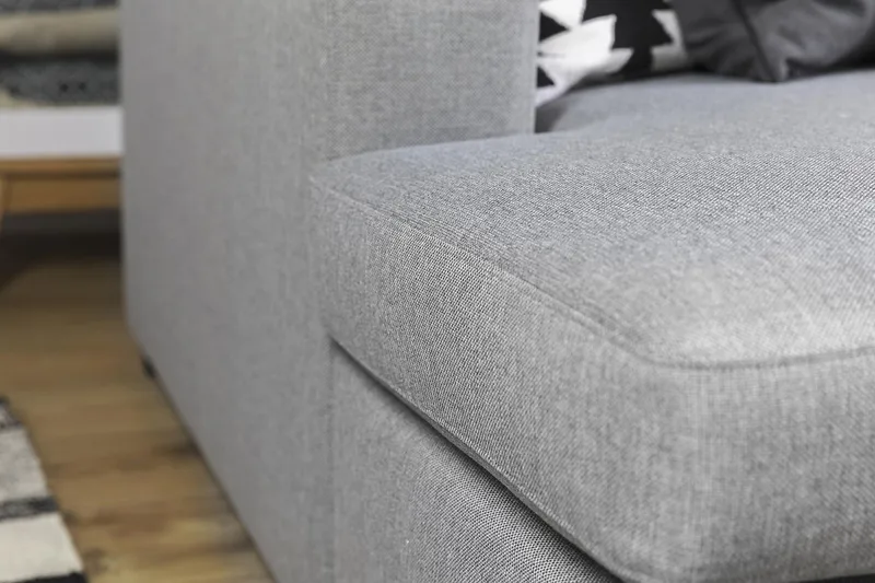 Crazy 6-personers Venstrevendt U-formet X-Large Hjørnesofa med Chaiselong i Stof - Grå - Møbler - Sofaer - Hjørnesofa - Hjørnesofa med chaiselong