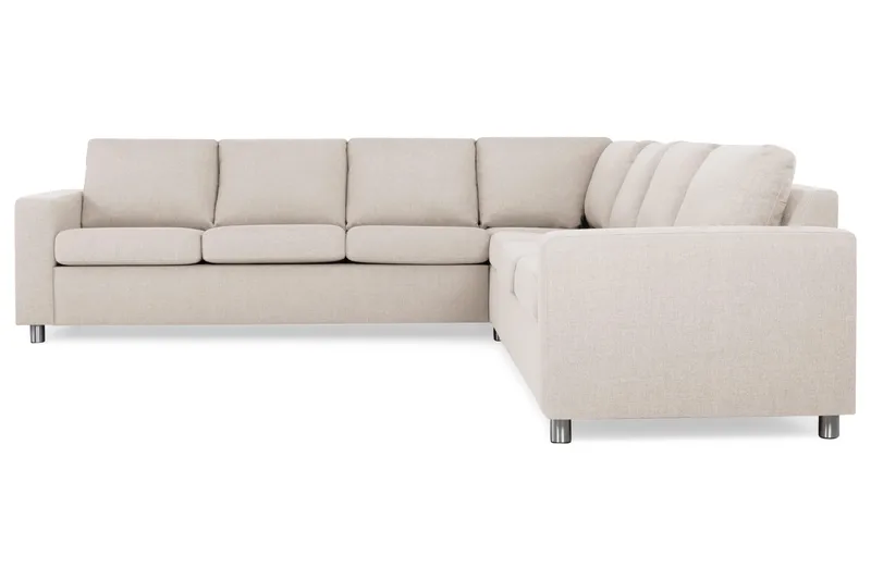 Crazy 6-personers Vendbar L-formet X-Large Hjørnesofa i Stof - Beige - Møbler - Sofaer - Hjørnesofa