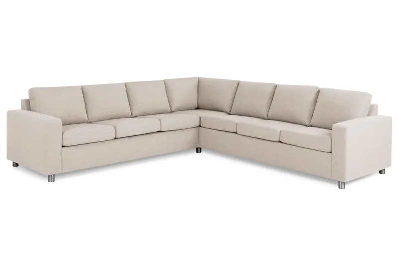 Crazy 6-personers Vendbar L-formet X-Large Hjørnesofa i Stof - Beige - Møbler - Sofaer - Hjørnesofa
