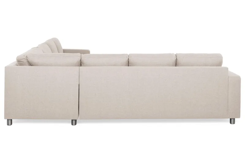 Crazy 6-personers Vendbar L-formet X-Large Hjørnesofa i Stof - Beige - Møbler - Sofaer - Hjørnesofa