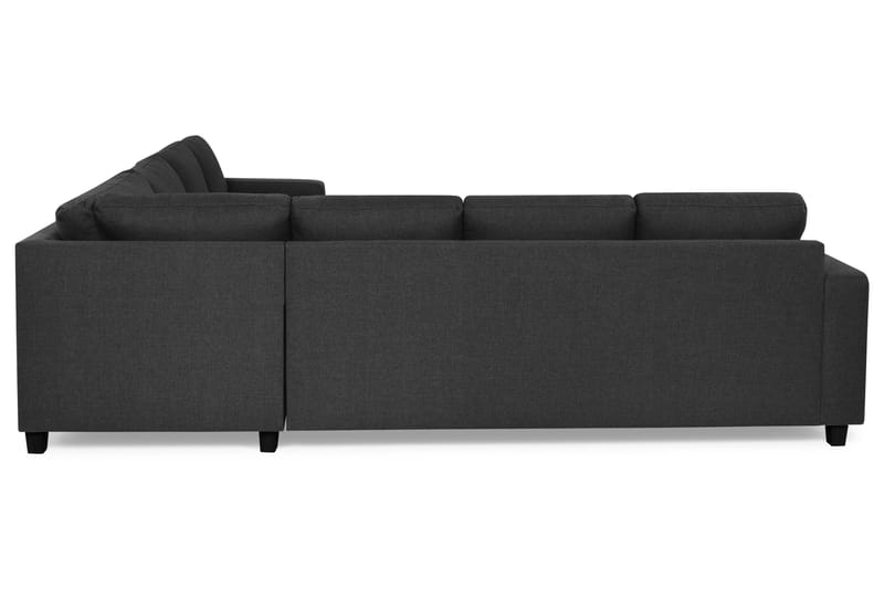 Crazy 6-personers Venstrevendt U-formet Large Hjørnesofa med Chaiselong i Stof - Antracit - Møbler - Sofaer - Hjørnesofa - Hjørnesofa med chaiselong