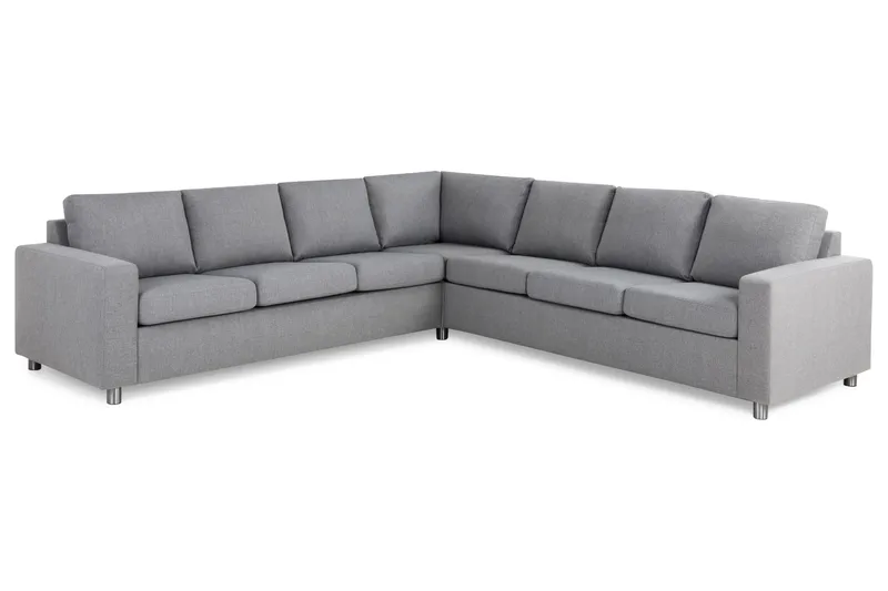 Crazy 6-personers Vendbar L-formet X-Large Hjørnesofa i Stof - Grå - Møbler - Sofaer - Hjørnesofa