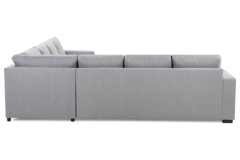 Crazy 6-personers Venstrevendt U-formet Large Hjørnesofa med Chaiselong i Stof - Grå - Møbler - Sofaer - Hjørnesofa - Hjørnesofa med chaiselong