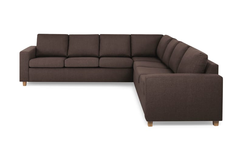 Crazy 6-personers Vendbar L-formet X-Large Hjørnesofa i Stof - Brun - Møbler - Sofaer - Hjørnesofa