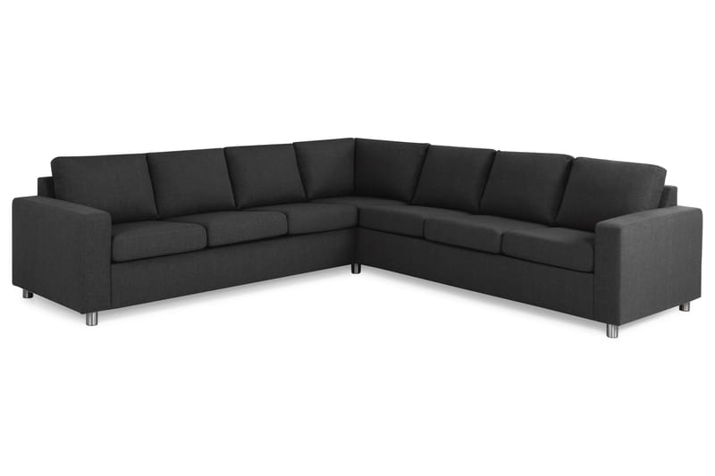 Crazy 6-personers Vendbar L-formet X-Large Hjørnesofa i Stof - Antracit - Møbler - Sofaer - Hjørnesofa