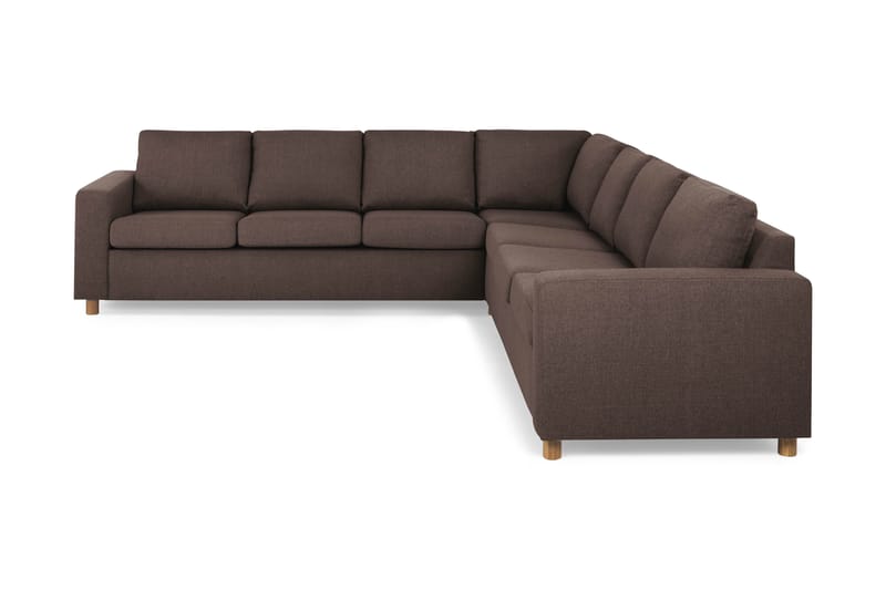 Crazy 6-personers Vendbar L-formet X-Large Hjørnesofa i Stof - Brun - Møbler - Sofaer - Lædersofaer
