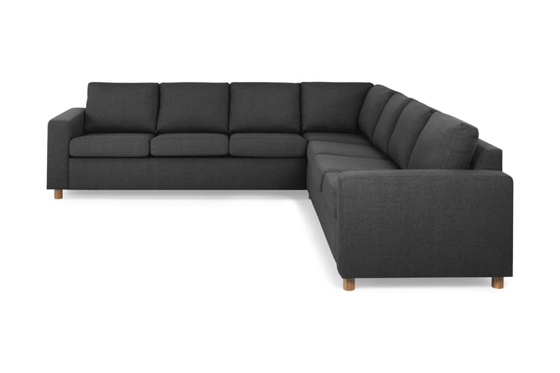Crazy 6-personers Vendbar L-formet X-Large Hjørnesofa i Stof - Antracit - Møbler - Sofaer - Hjørnesofa