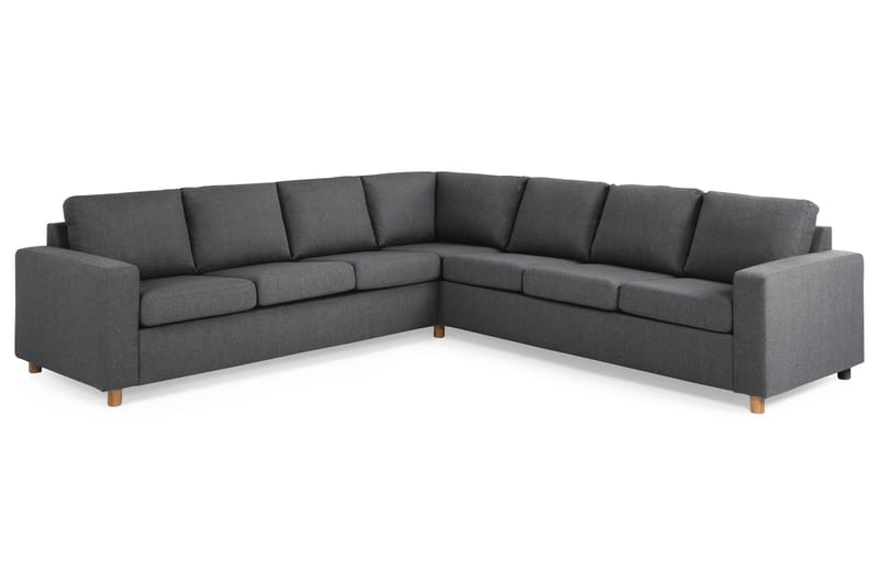 Crazy 6-personers Vendbar L-formet X-Large Hjørnesofa i Stof - Mørkegrå - Møbler - Sofaer - Hjørnesofa