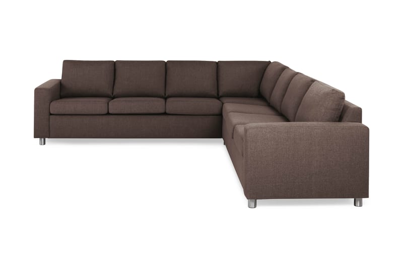 Crazy 6-personers Vendbar L-formet X-Large Hjørnesofa i Stof - Brun - Møbler - Sofaer - Hjørnesofa