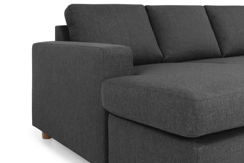 Crazy 6-personers Venstrevendt U-formet Large Hjørnesofa med Chaiselong i Stof - Antracit - Møbler - Sofaer - Hjørnesofa - Hjørnesofa med chaiselong