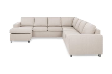 Crazy 6-personers Venstrevendt U-formet Large Hjørnesofa med Chaiselong i Stof